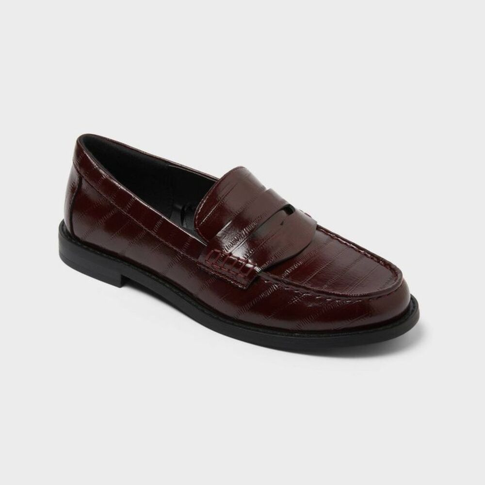 Women's Frances Loafers - A New Day Burgundy 5